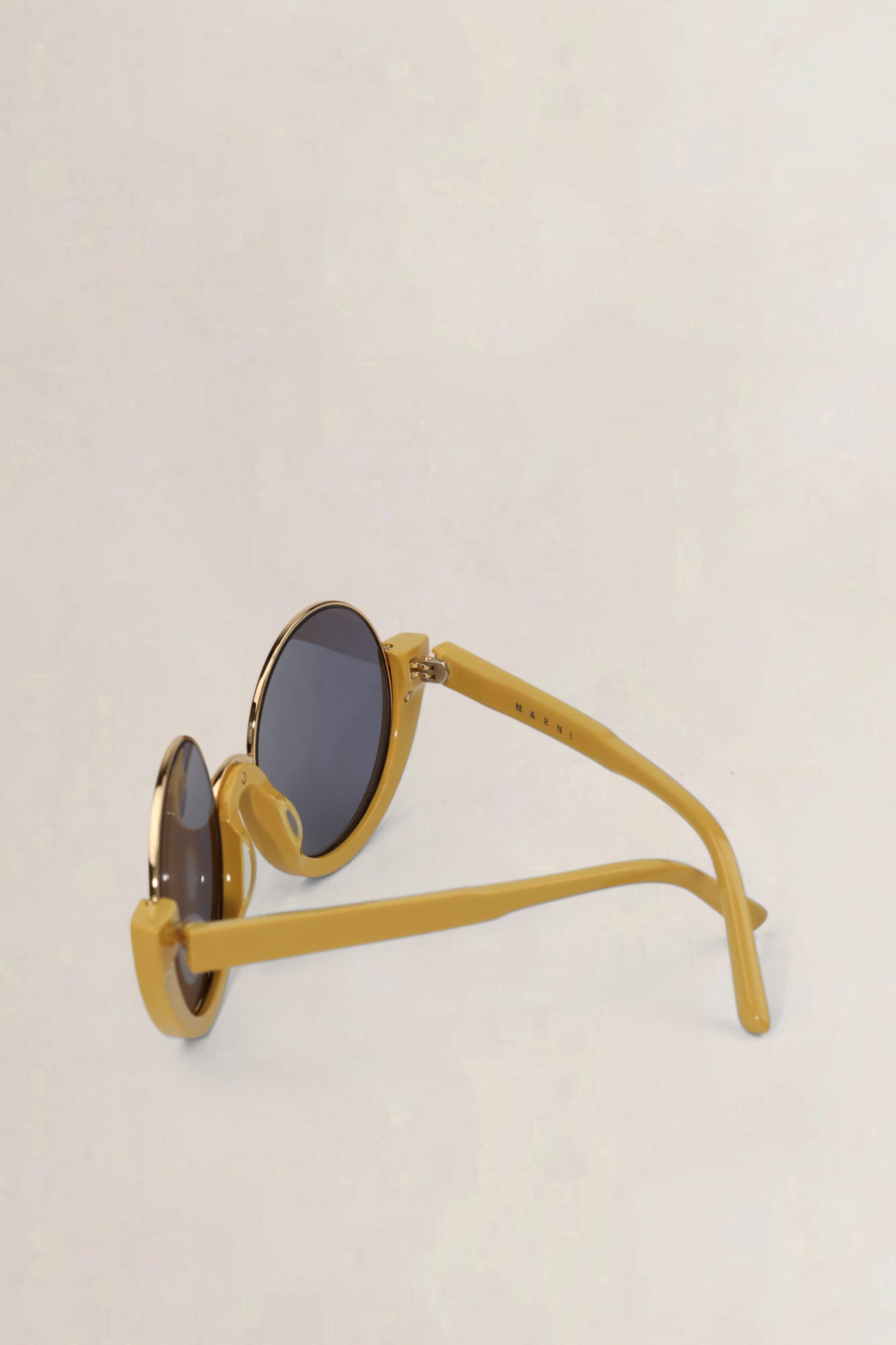 Yellow Round-Frame Sunglasses