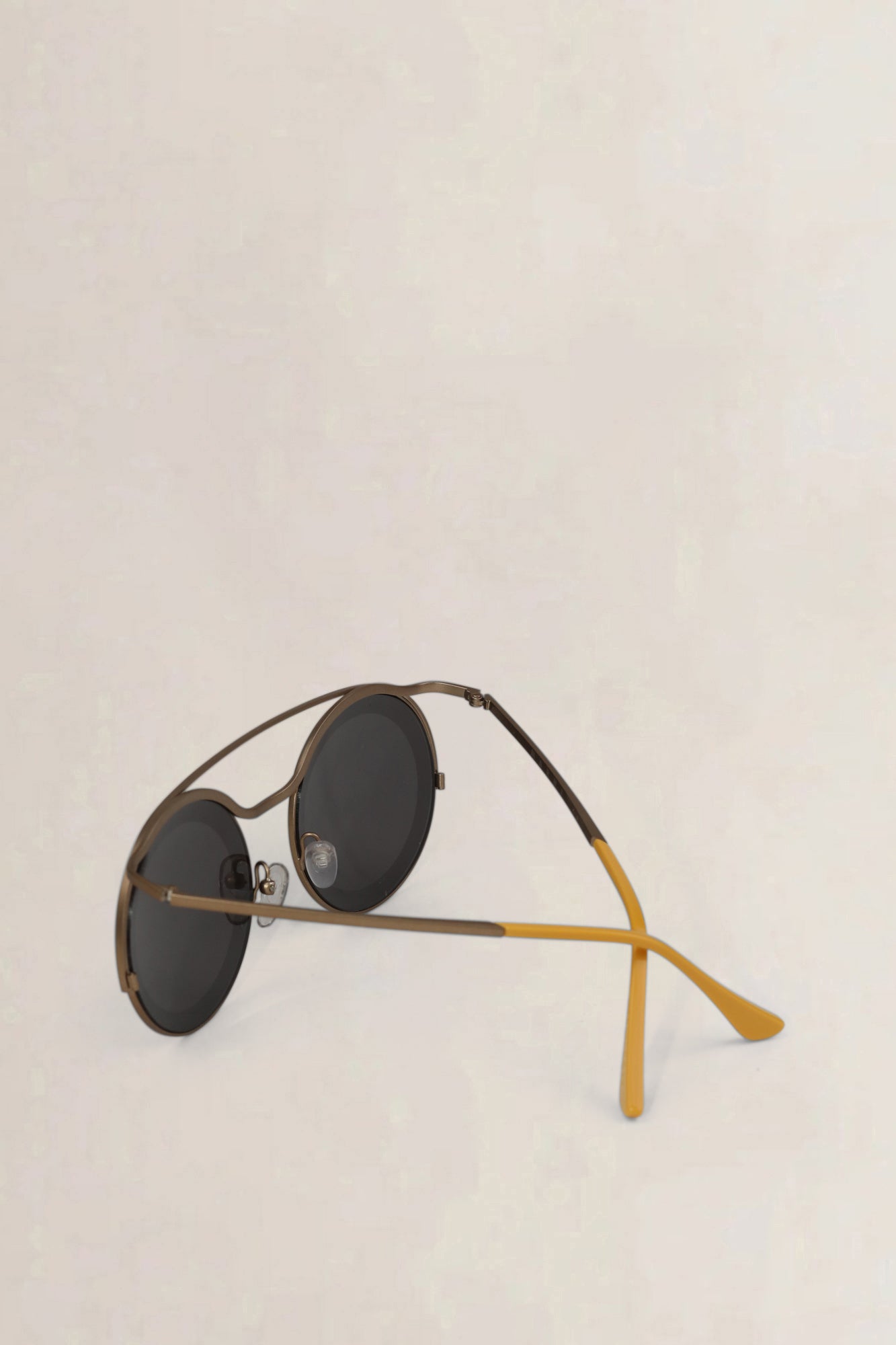 Yellow Round-Frame Sunglasses