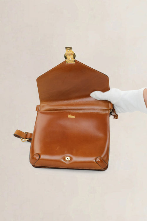 Delvaux Cognac Vintage Shoulder Bag