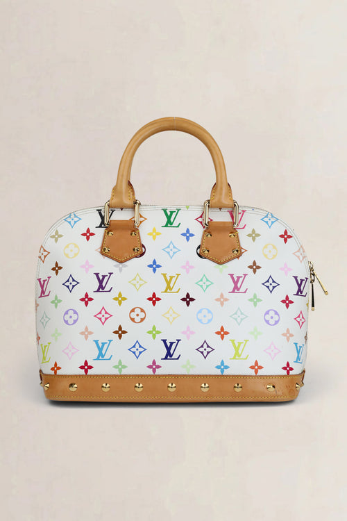 Louis Vuitton Witte Monogram Multicolore Alma PM Handtas