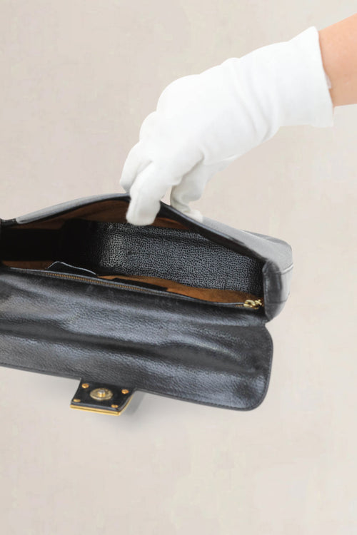 Delvaux Blue Top Handle Bag