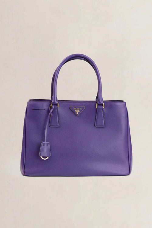 Purple Galleria Saffiano Leather Medium Crossbody Bag