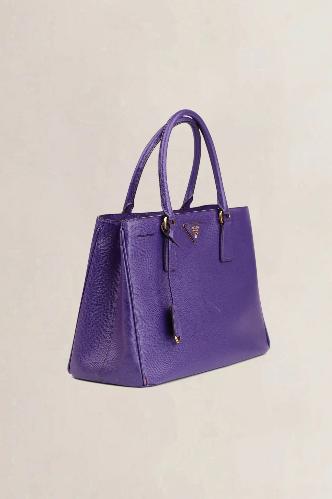 Purple Galleria Saffiano Leather Medium Crossbody Bag