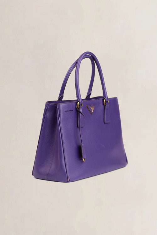 Purple Galleria Saffiano Leather Medium Crossbody Bag