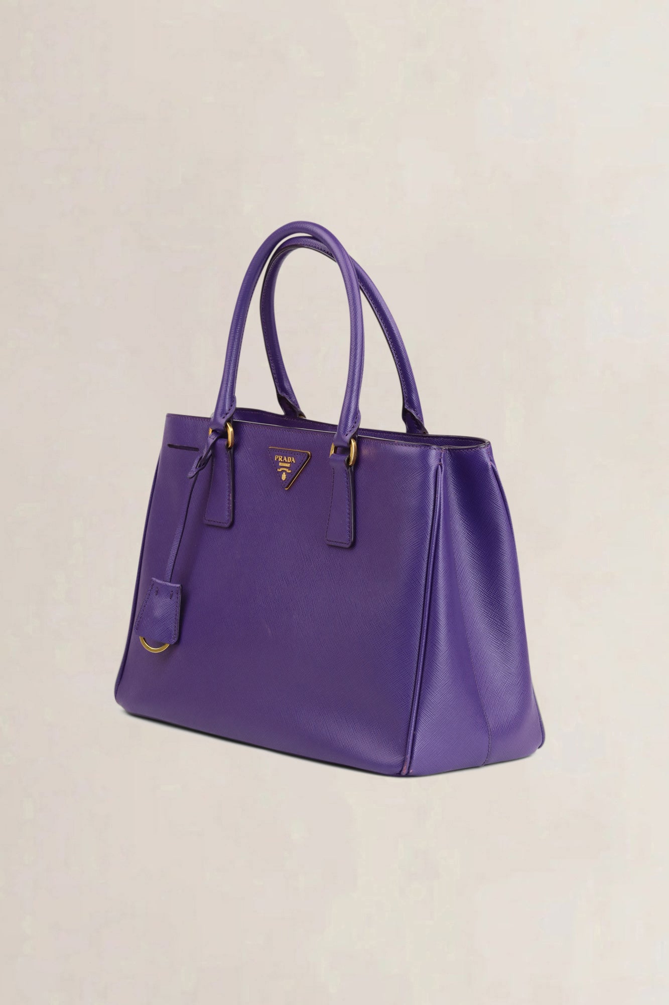 Purple Galleria Saffiano Leather Medium Crossbody Bag