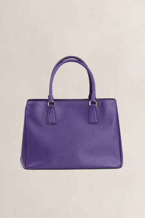 Purple Galleria Saffiano Leather Medium Crossbody Bag