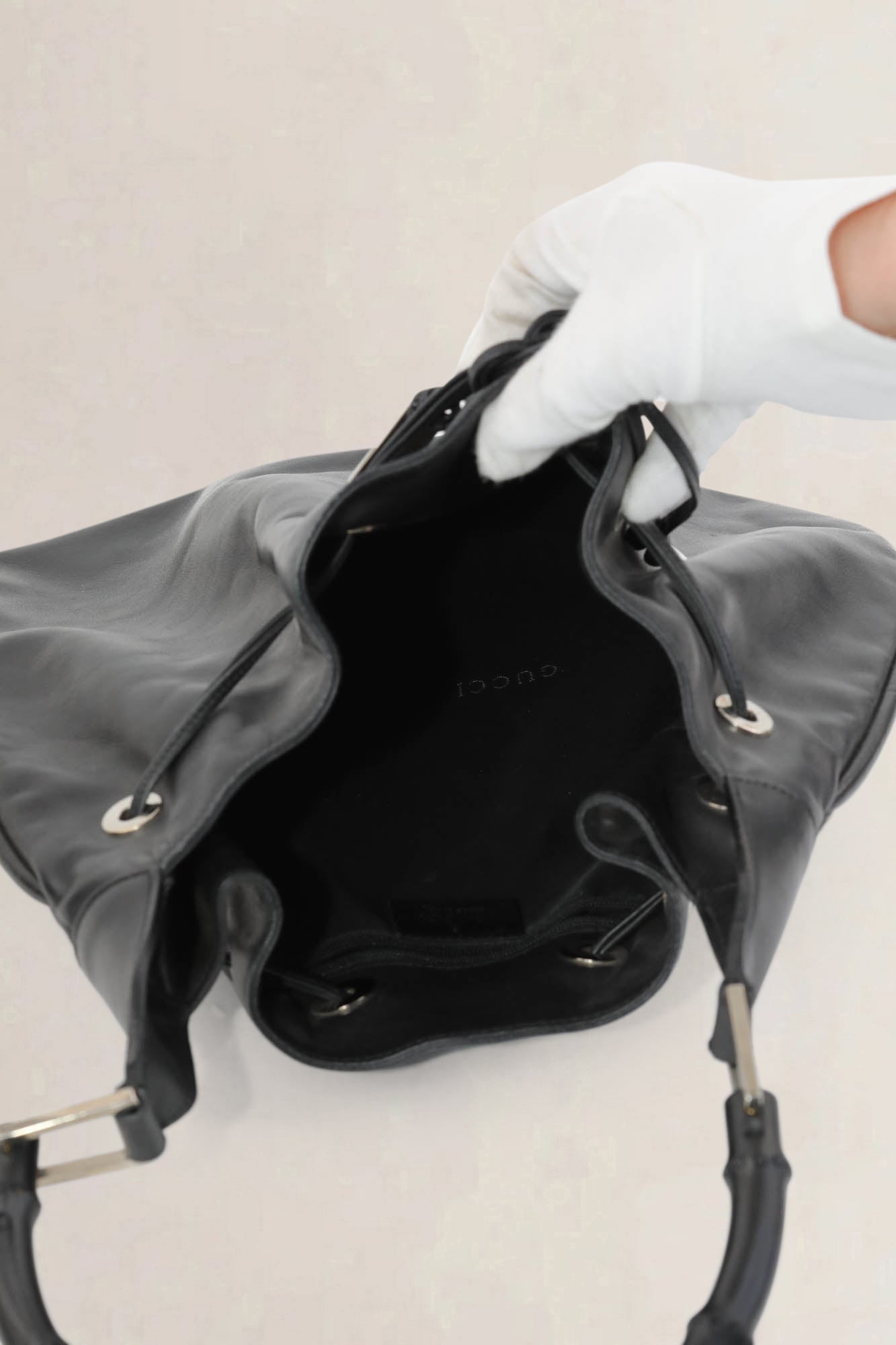 Gucci Black Bamboo Shoulder Bag