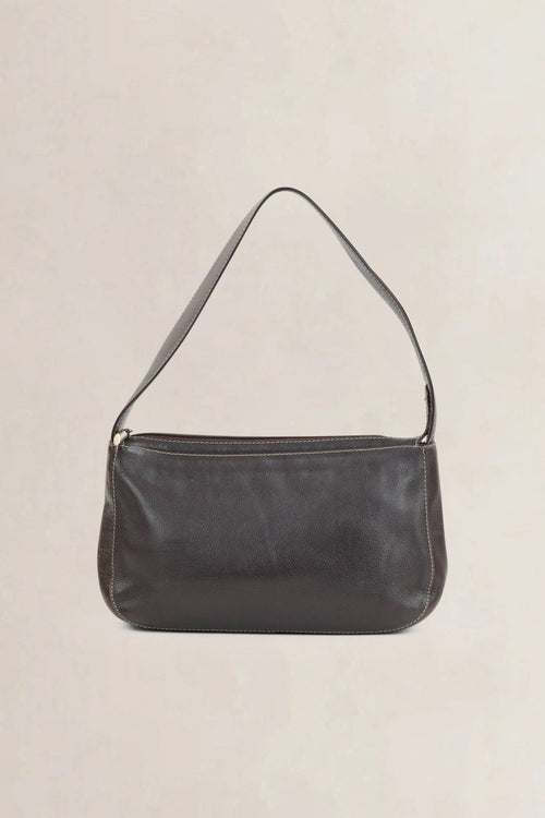 Paule Ka Brown Leather Shoulder Bag