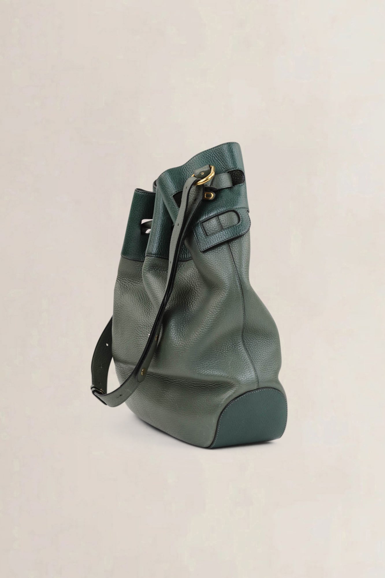 Delvaux Green/Khaki Cattogan Trotteur Shoulder Bag