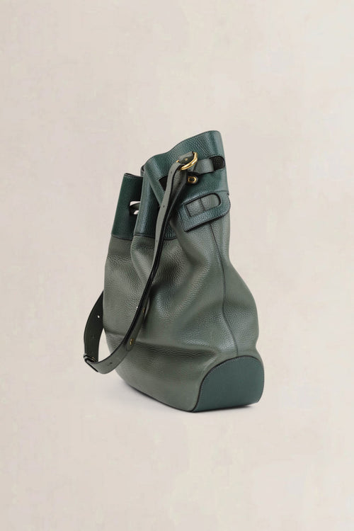 Delvaux Green/Khaki Cattogan Trotteur Shoulder Bag
