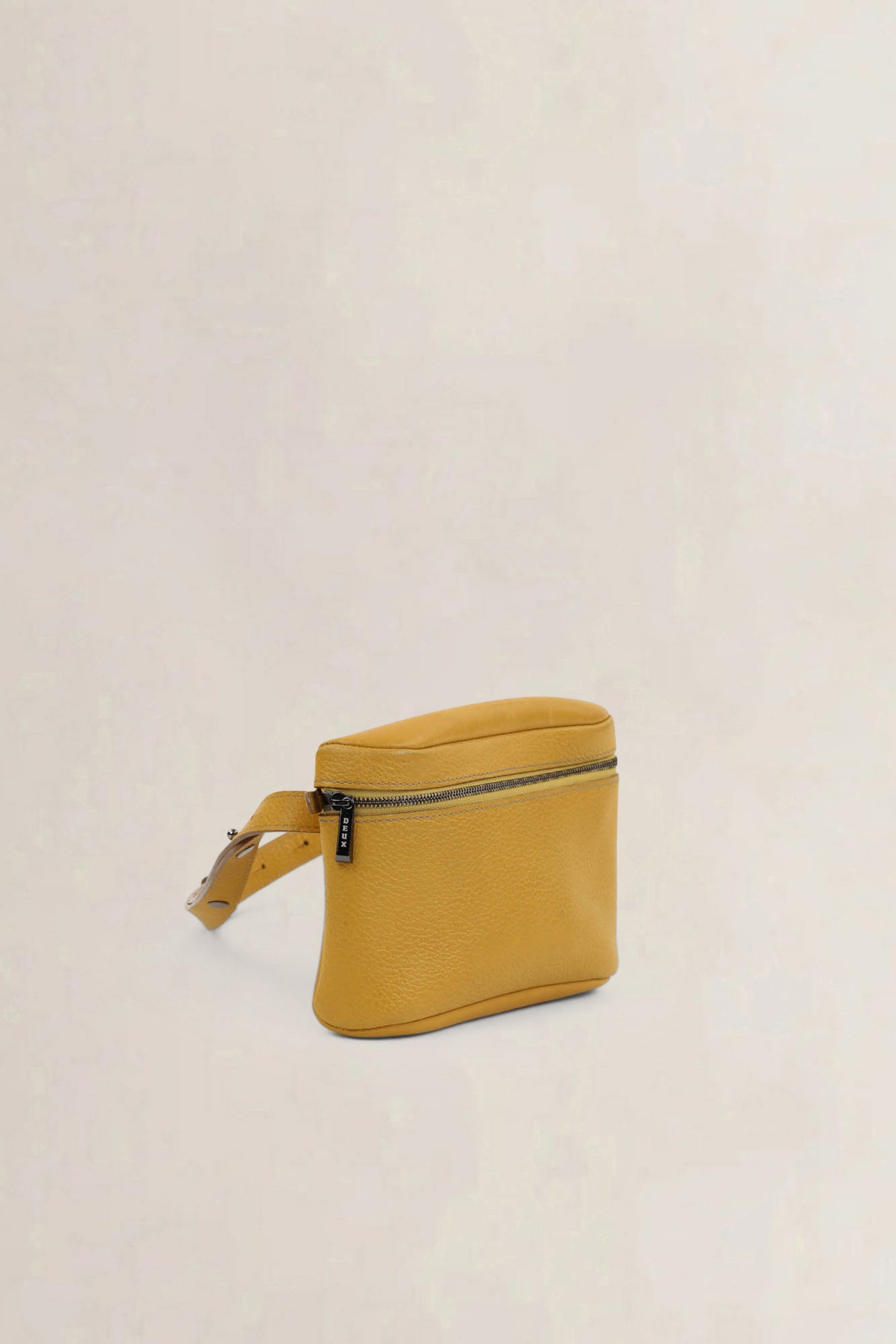 Deux De Delvaux Yellow Leather Belt Bag