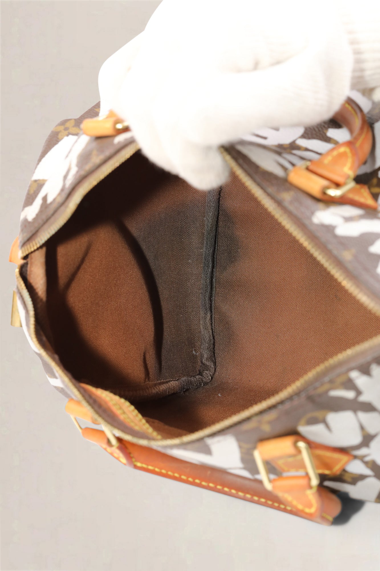 Louis Vuitton Bruine Speedy 30 Graffiti Monogram Canvas Top Handvat Tas