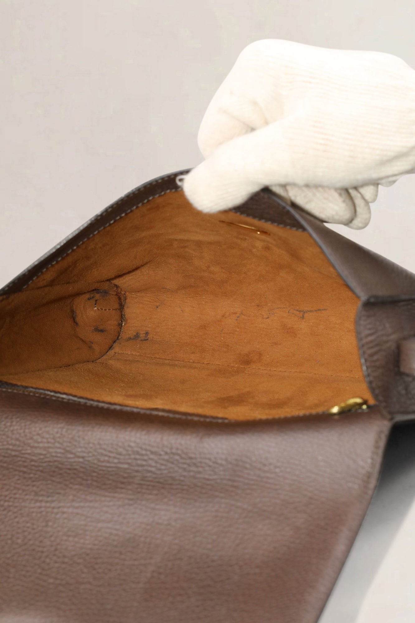 Sac bandoulière en cuir marron Delvaux