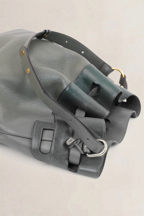 Delvaux Green/Khaki Cattogan Trotteur Shoulder Bag