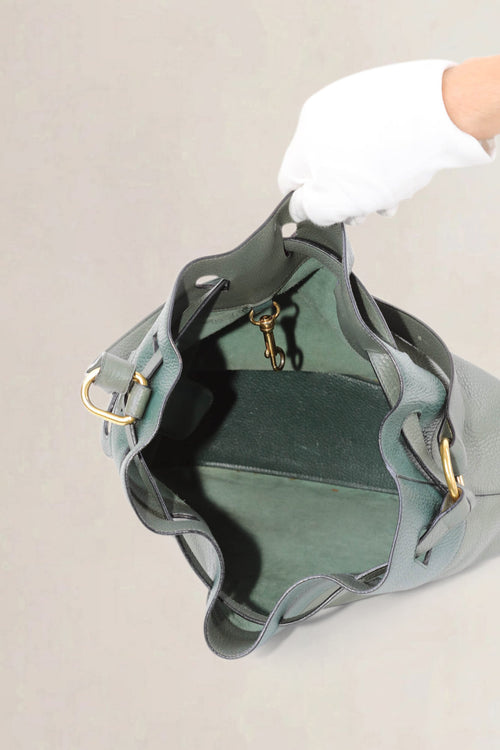 Delvaux Green/Khaki Cattogan Trotteur Shoulder Bag