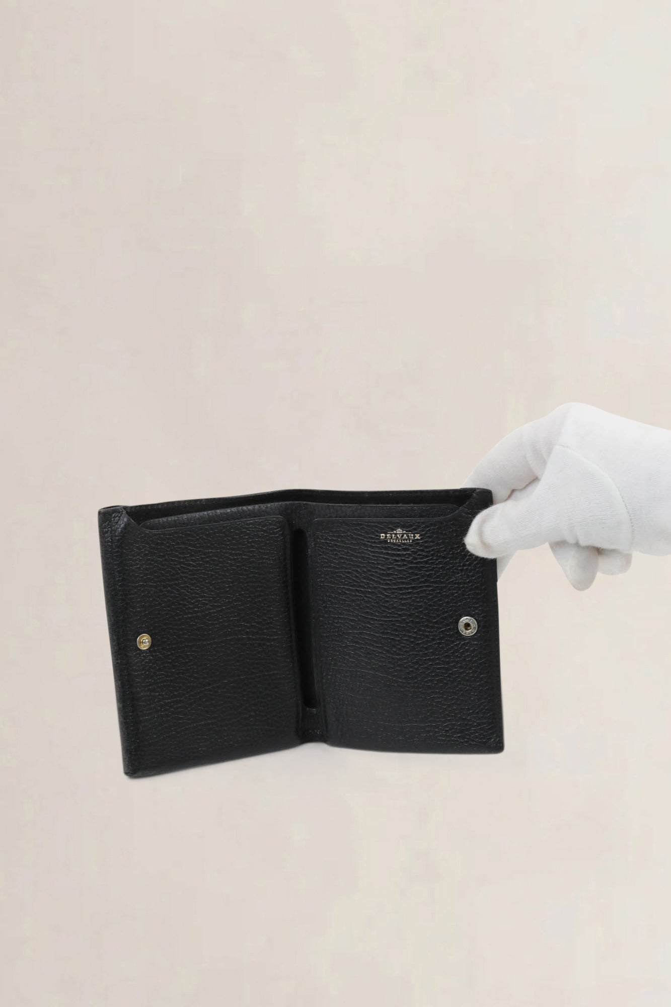 Delvaux Black Leather Wallet