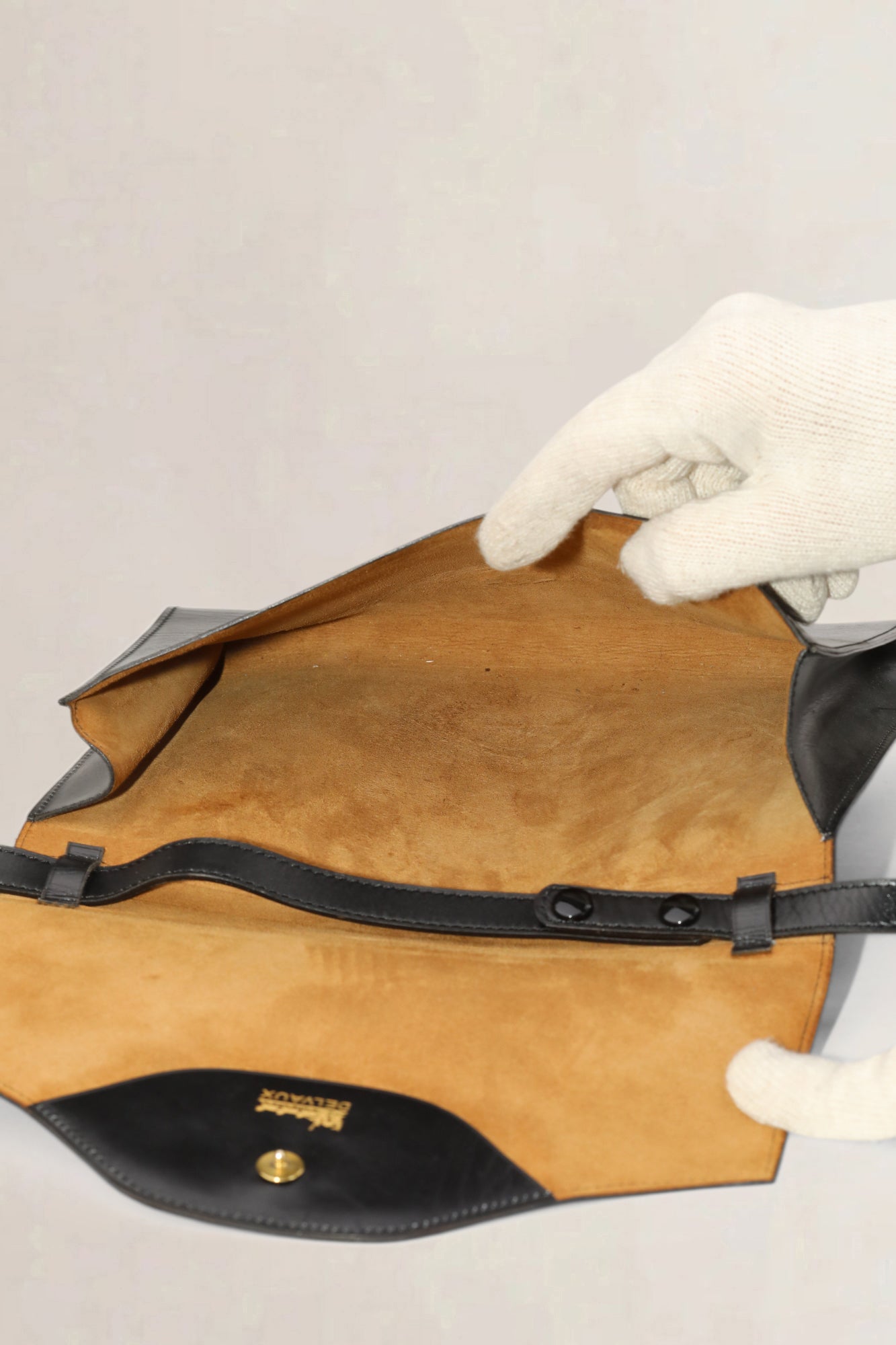 Delvaux Zwarte Bourgogne Crossbody Tas