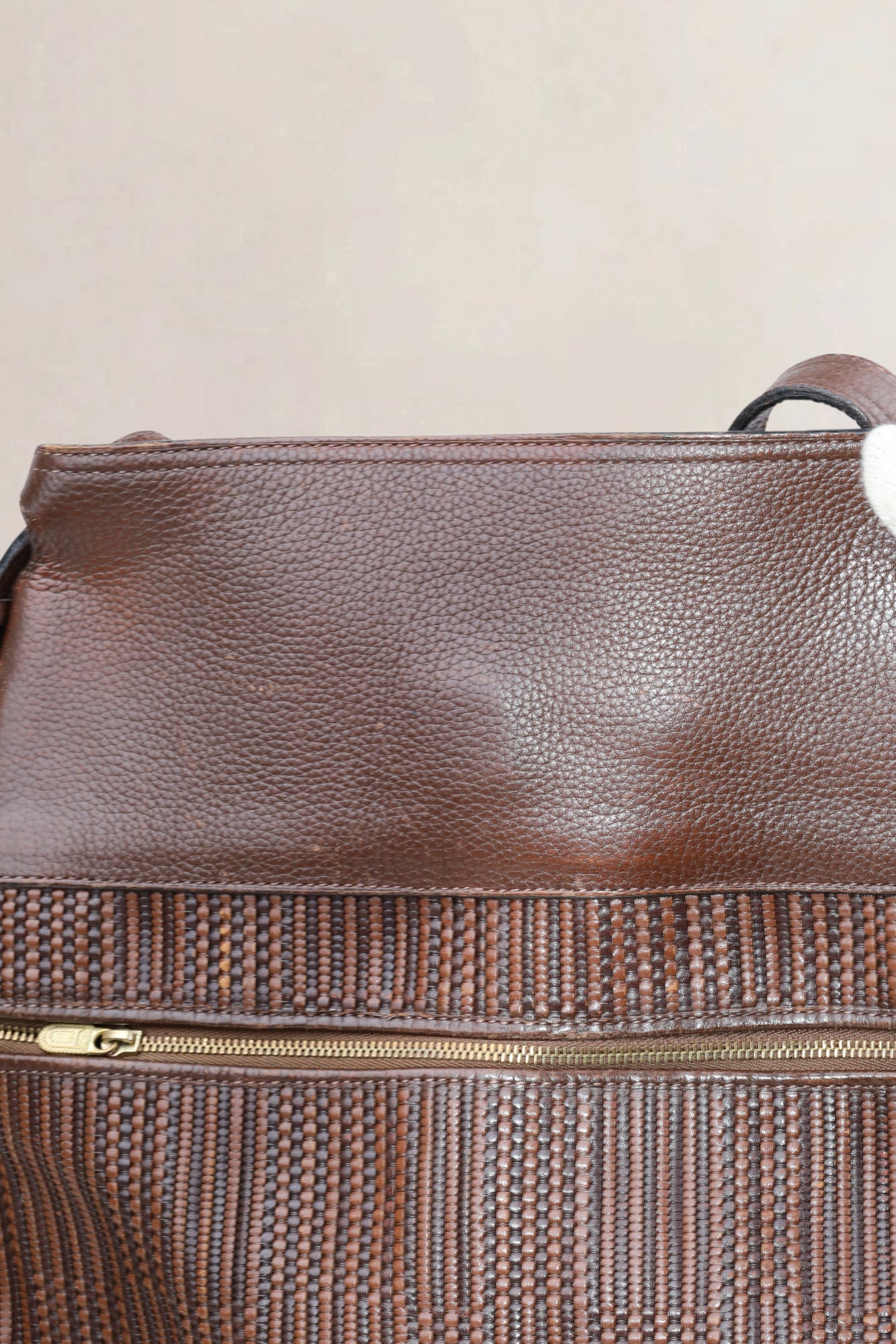 Delvaux bruine Toile De Cuir Faust crossbodytas