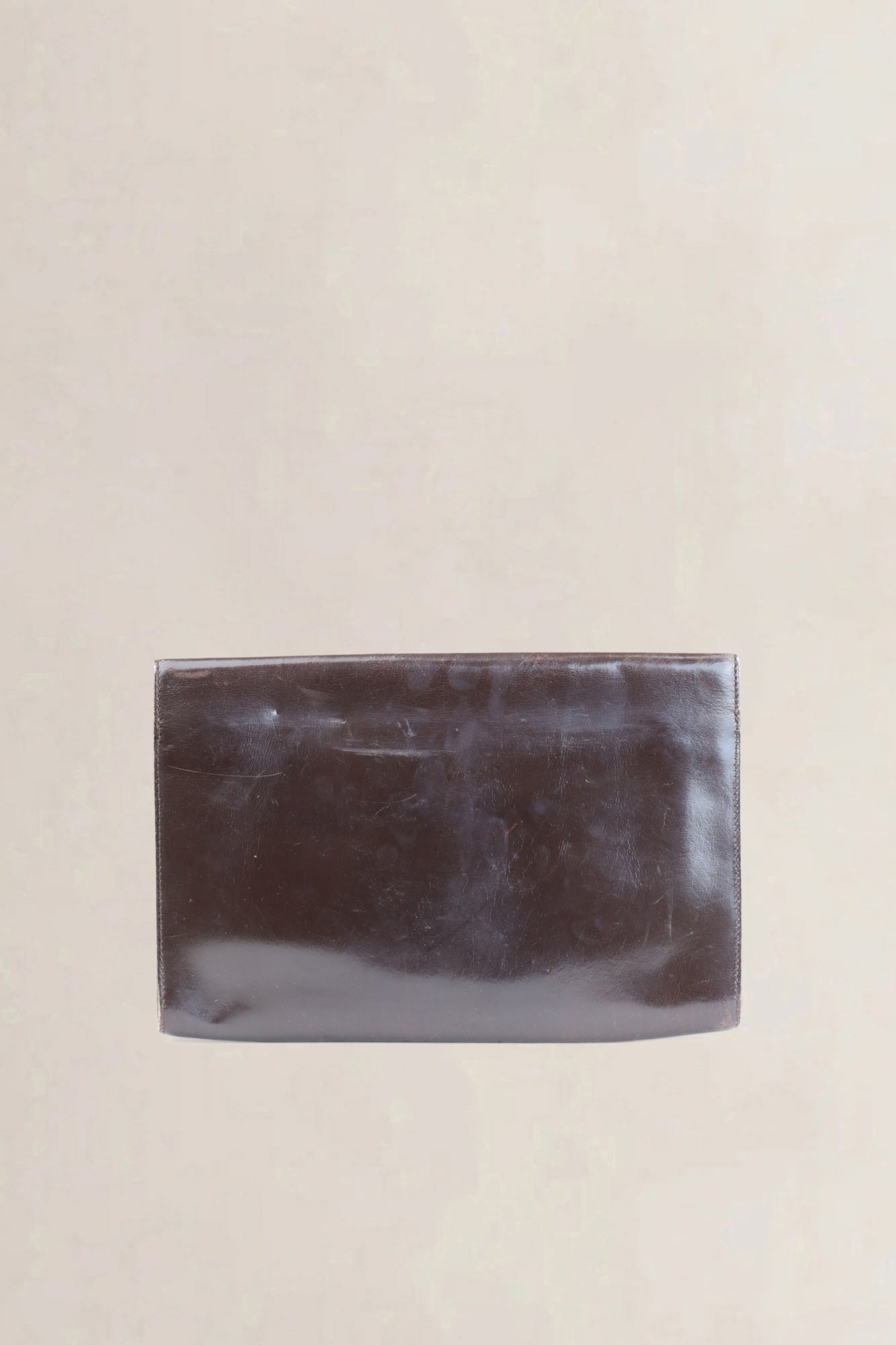 Brown Leather Clutch