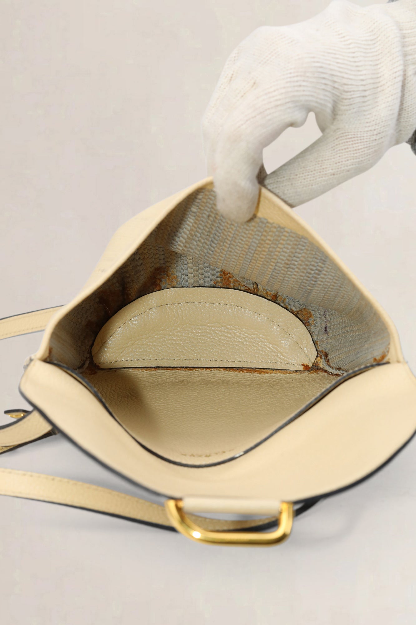 Sac bandoulière en toile de cuir Delvaux White Listrac PM