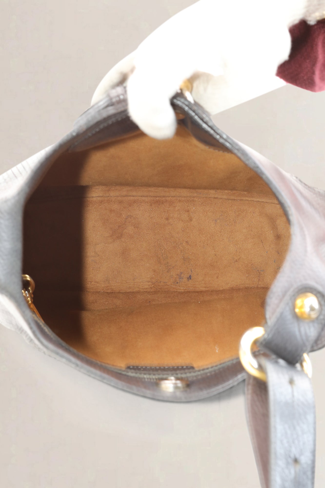 Delvaux bruine toile de cuir souverain crossbodytas