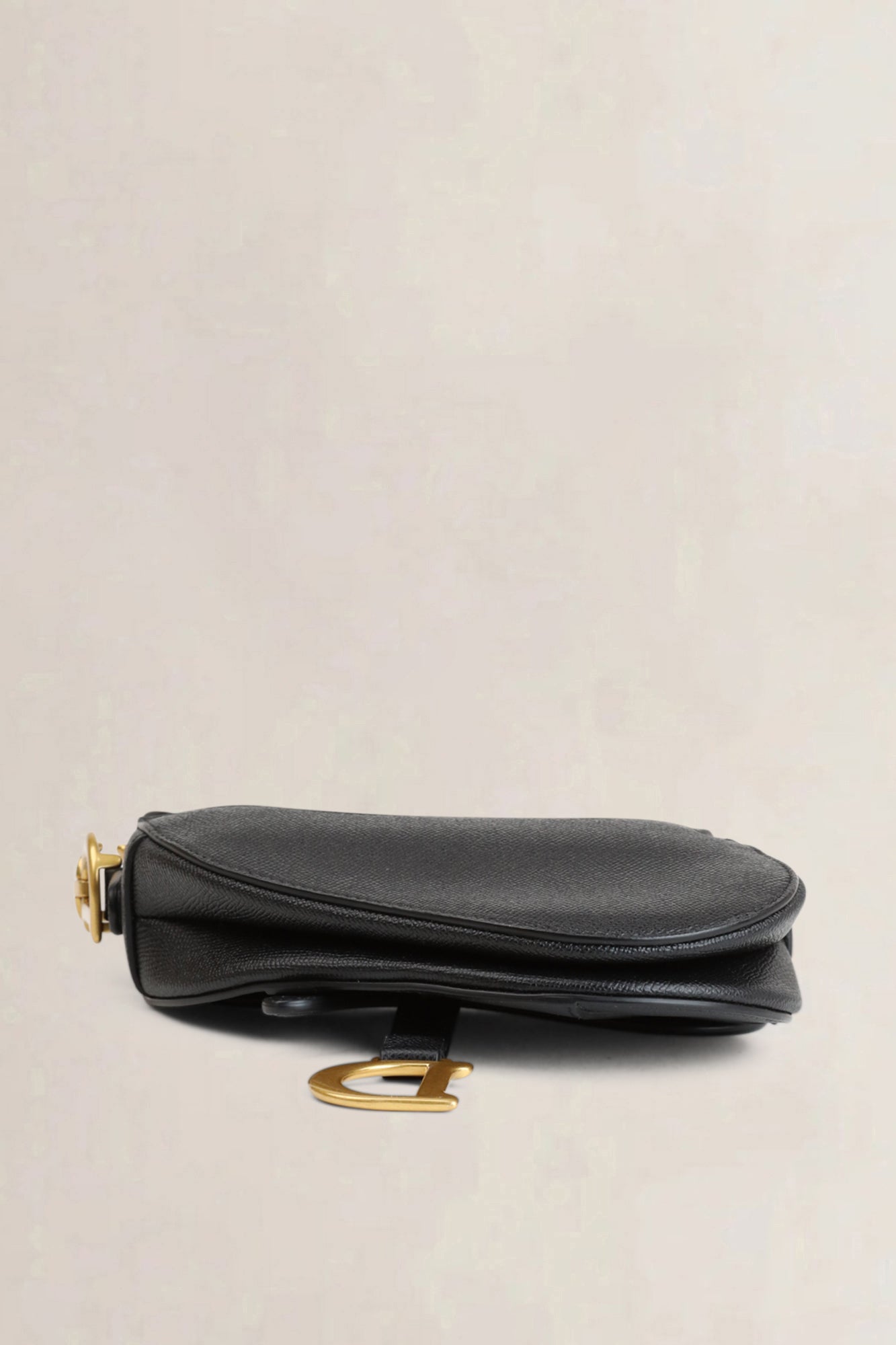 Black Leather Mini Saddle Bag