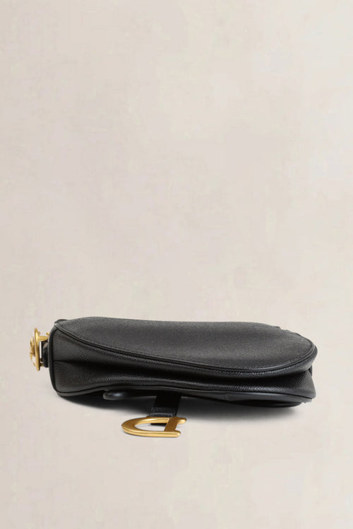 Black Leather Mini Saddle Bag