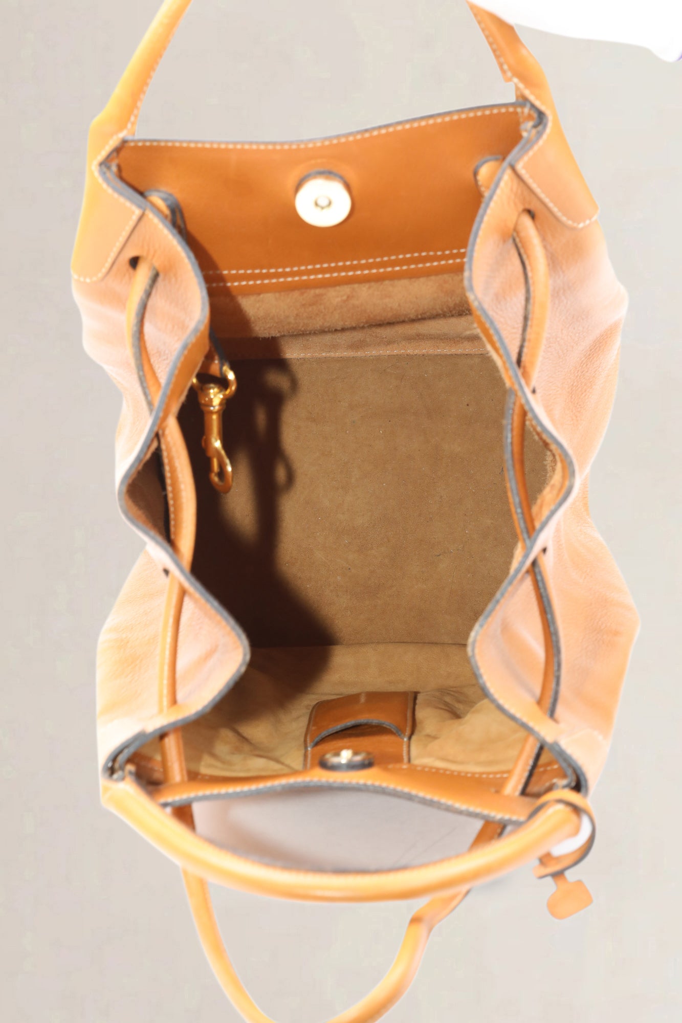 Delvaux Camel Corail GM schoudertas