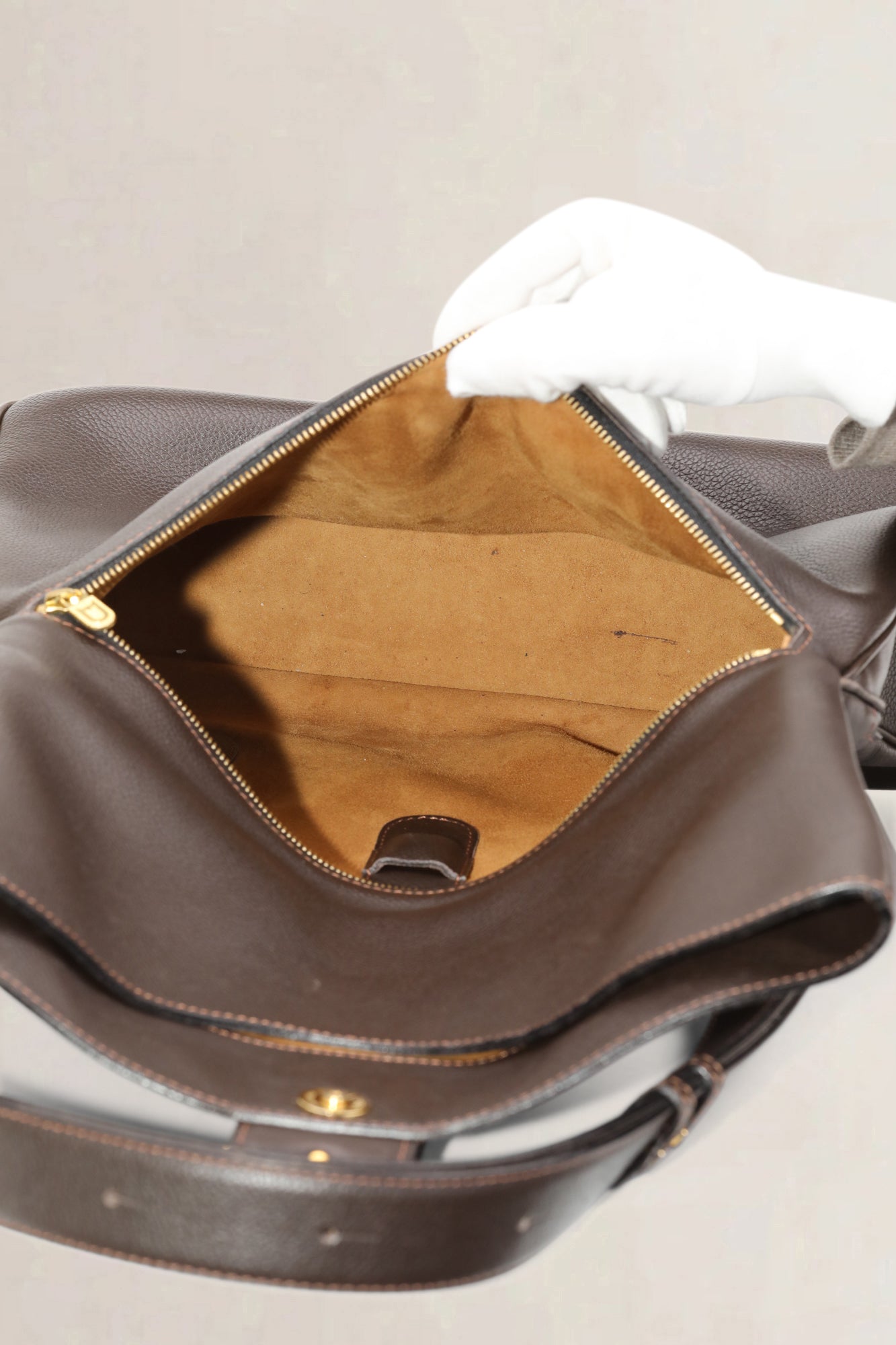 Delvaux bruine relais trotteur crossbodytas