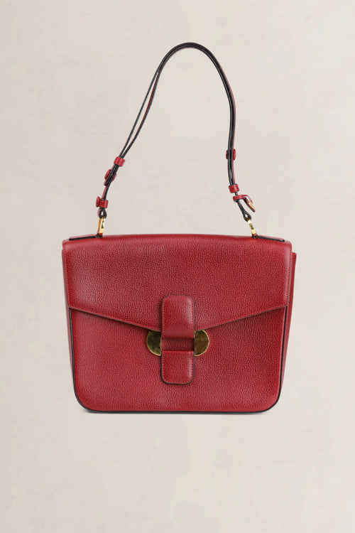 Delvaux Rosso Citoyen Shoulder Bag