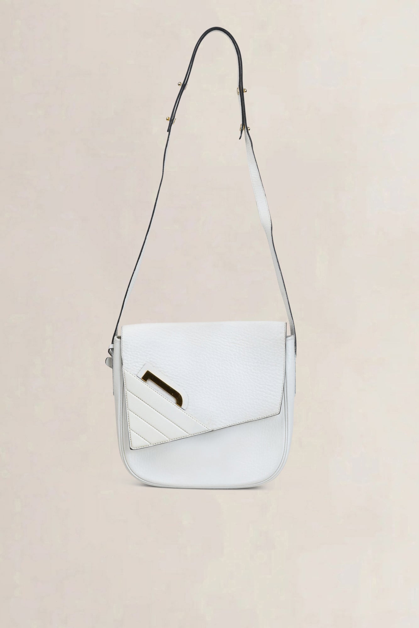 White Leather Crossbody Bag