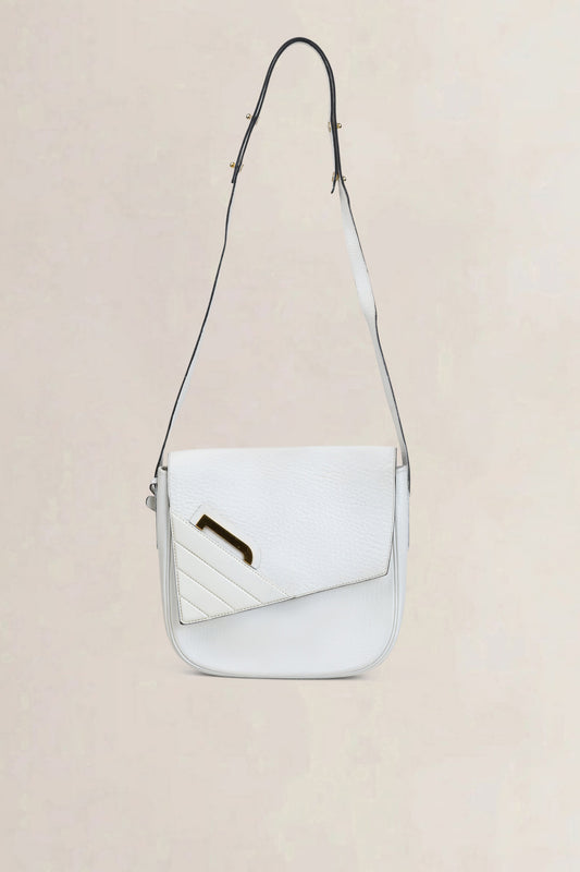 Delvaux Witte Leren Crossbody Tas