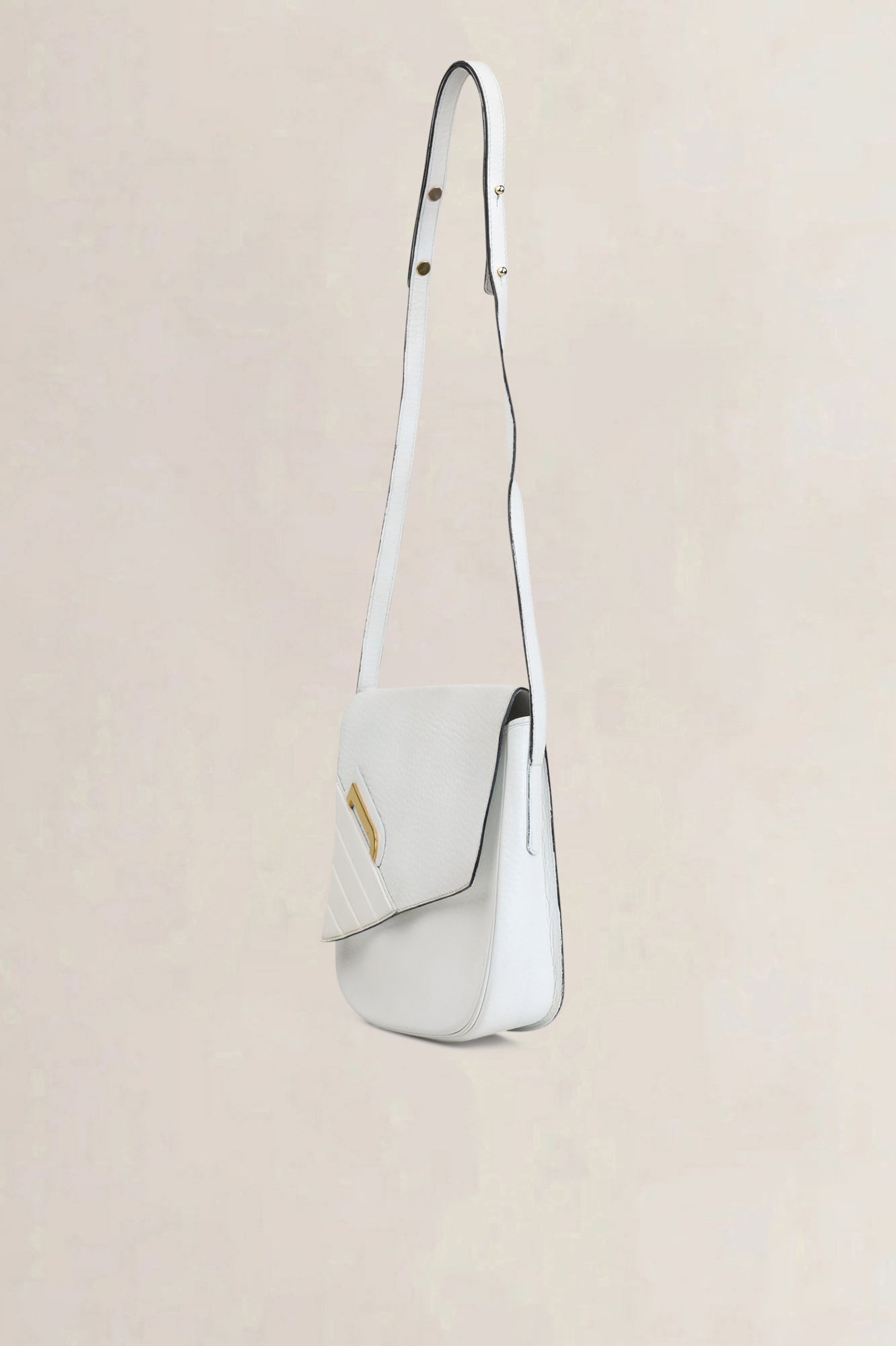 White Leather Crossbody Bag