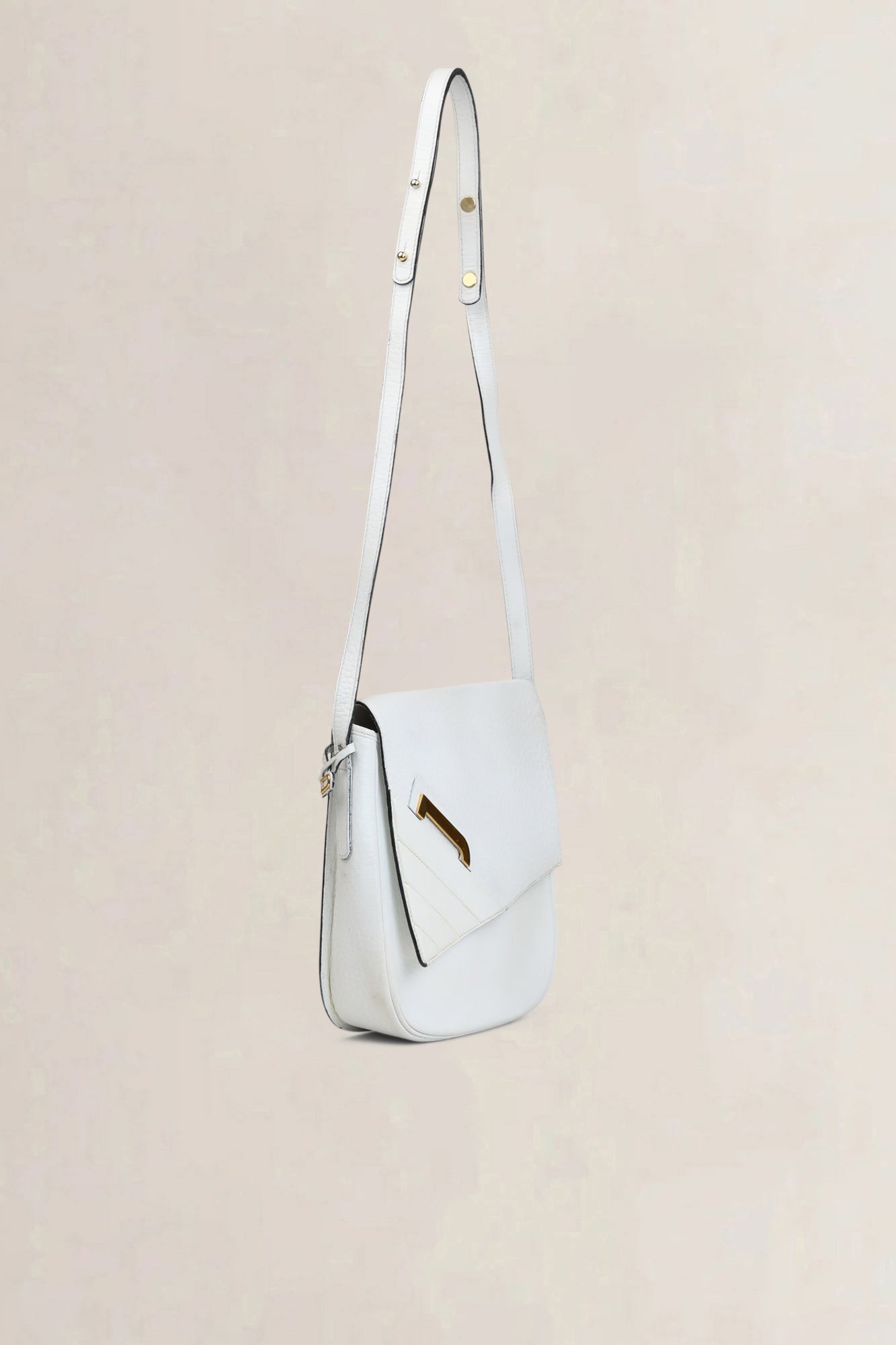 White Leather Crossbody Bag