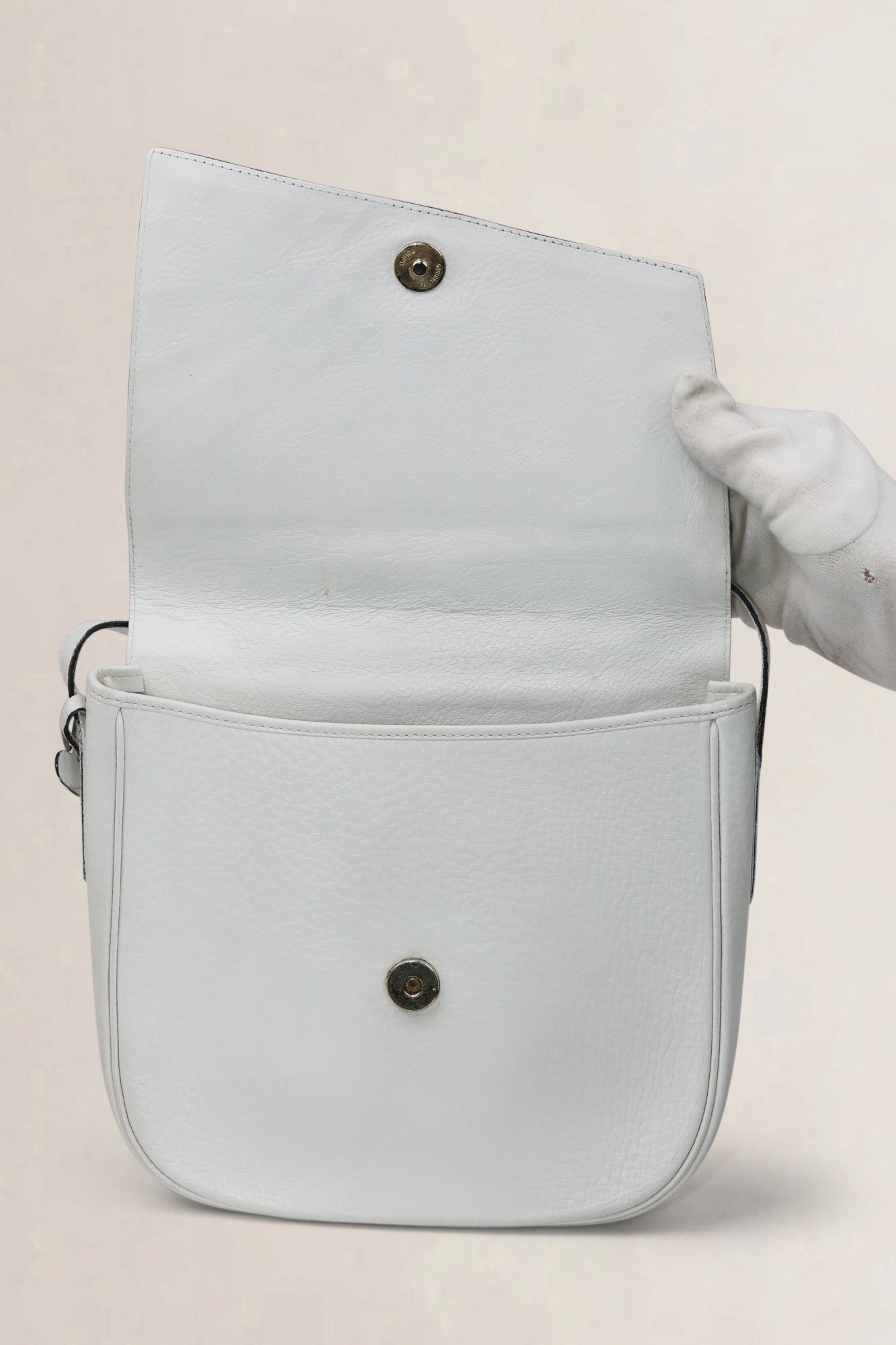 White Leather Crossbody Bag
