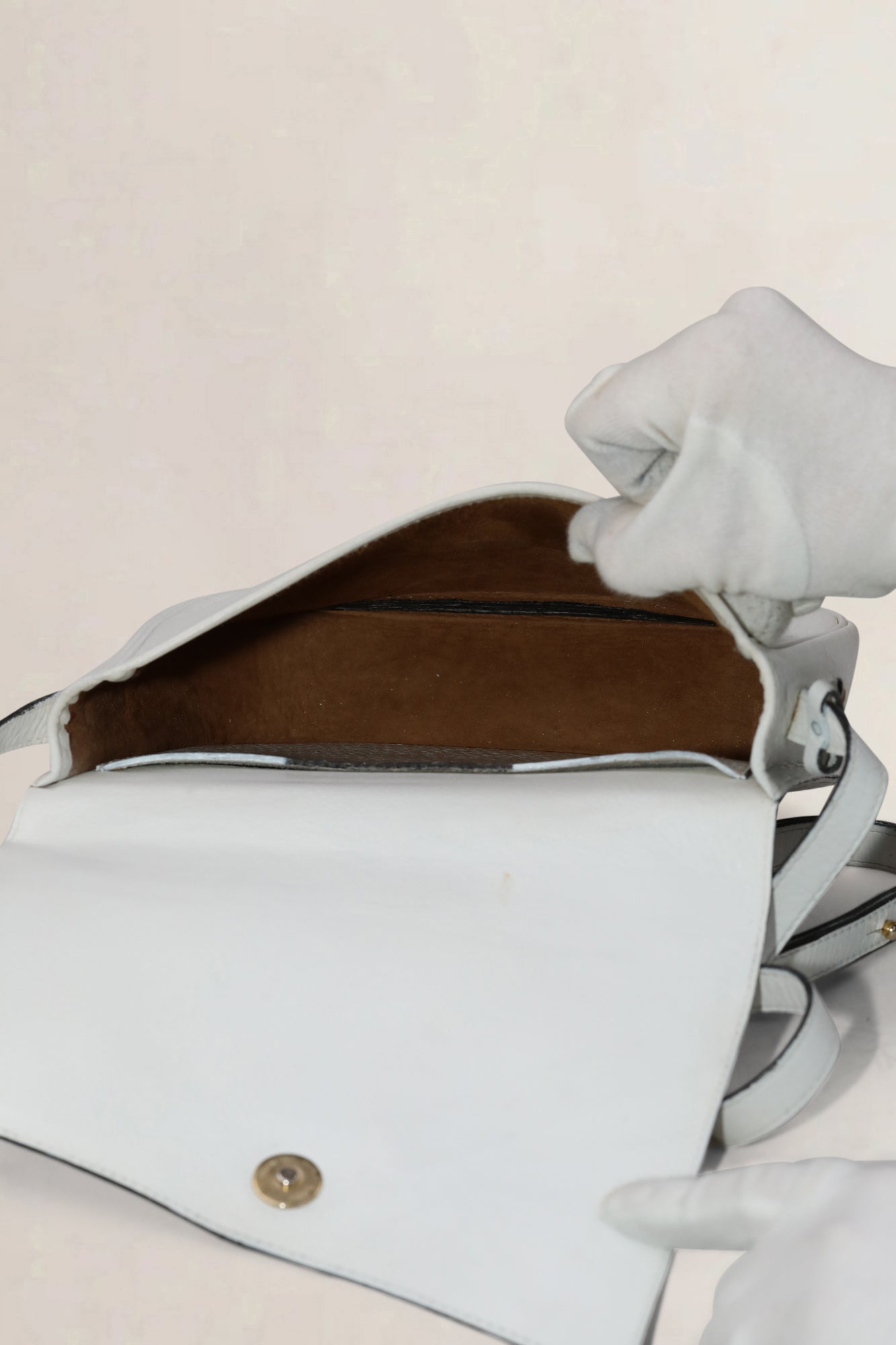 White Leather Crossbody Bag