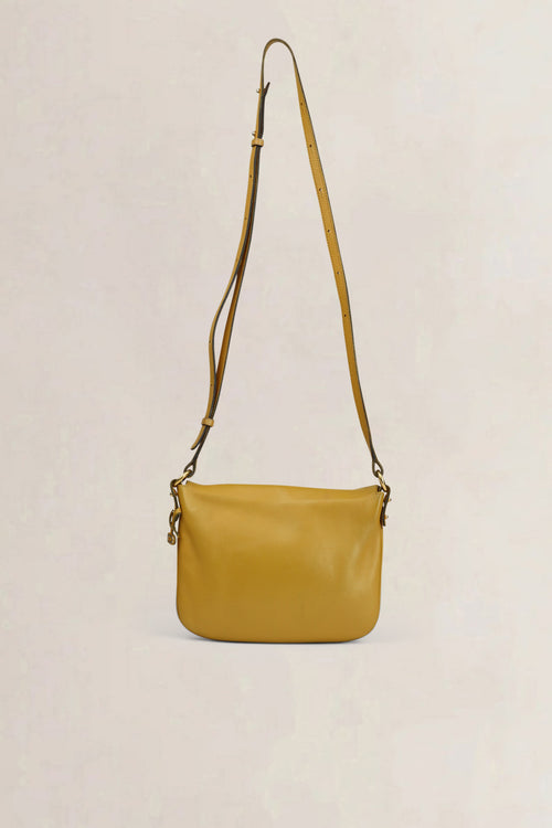Yellow Leather Crossbody Bag