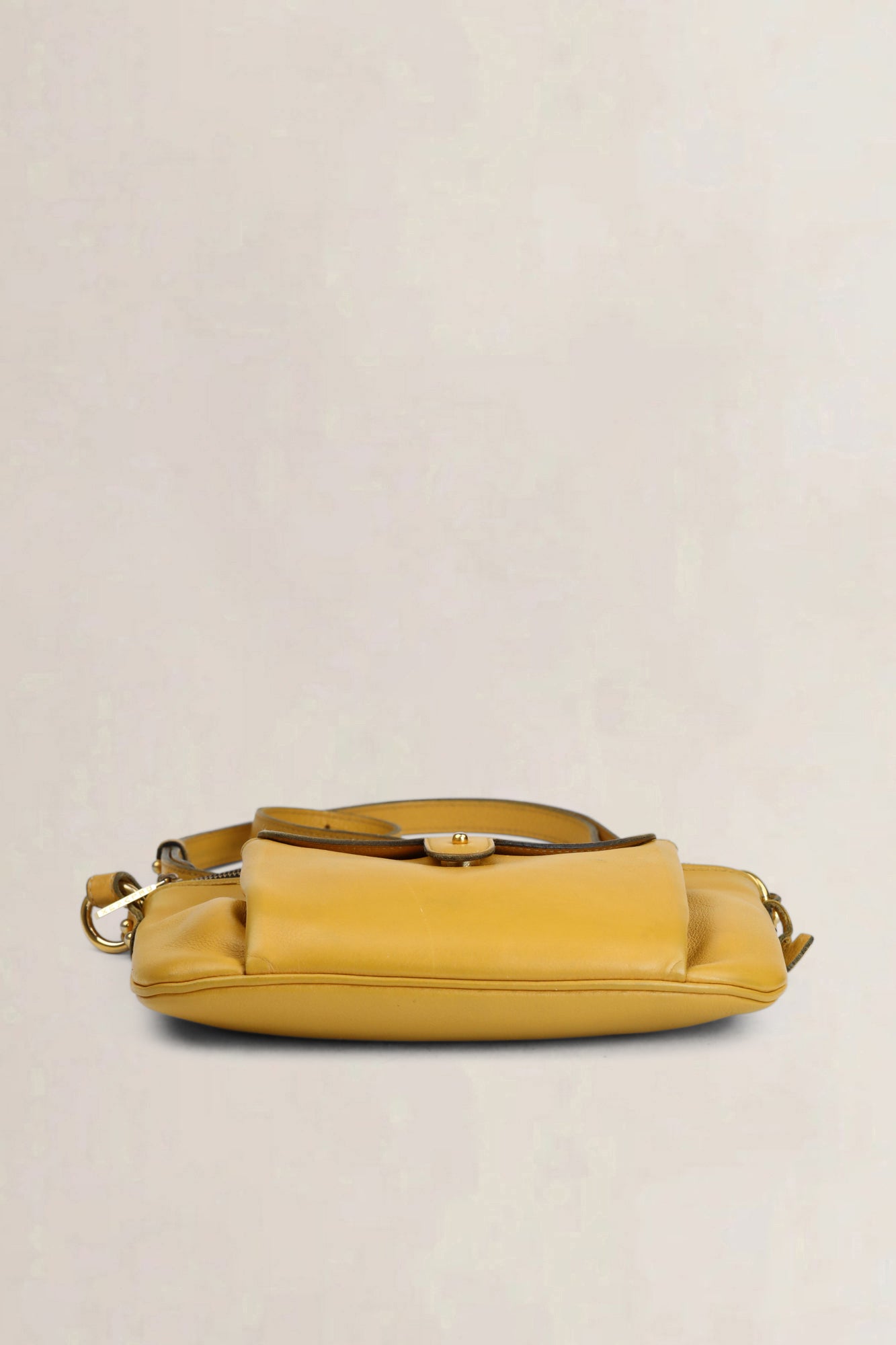 Yellow Leather Crossbody Bag