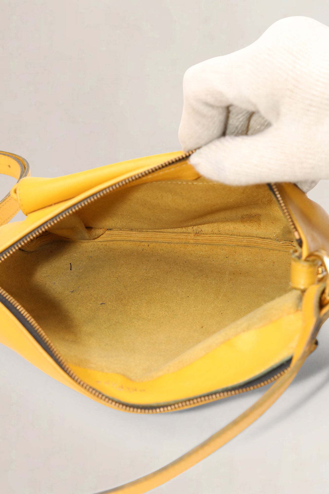 Yellow Leather Crossbody Bag