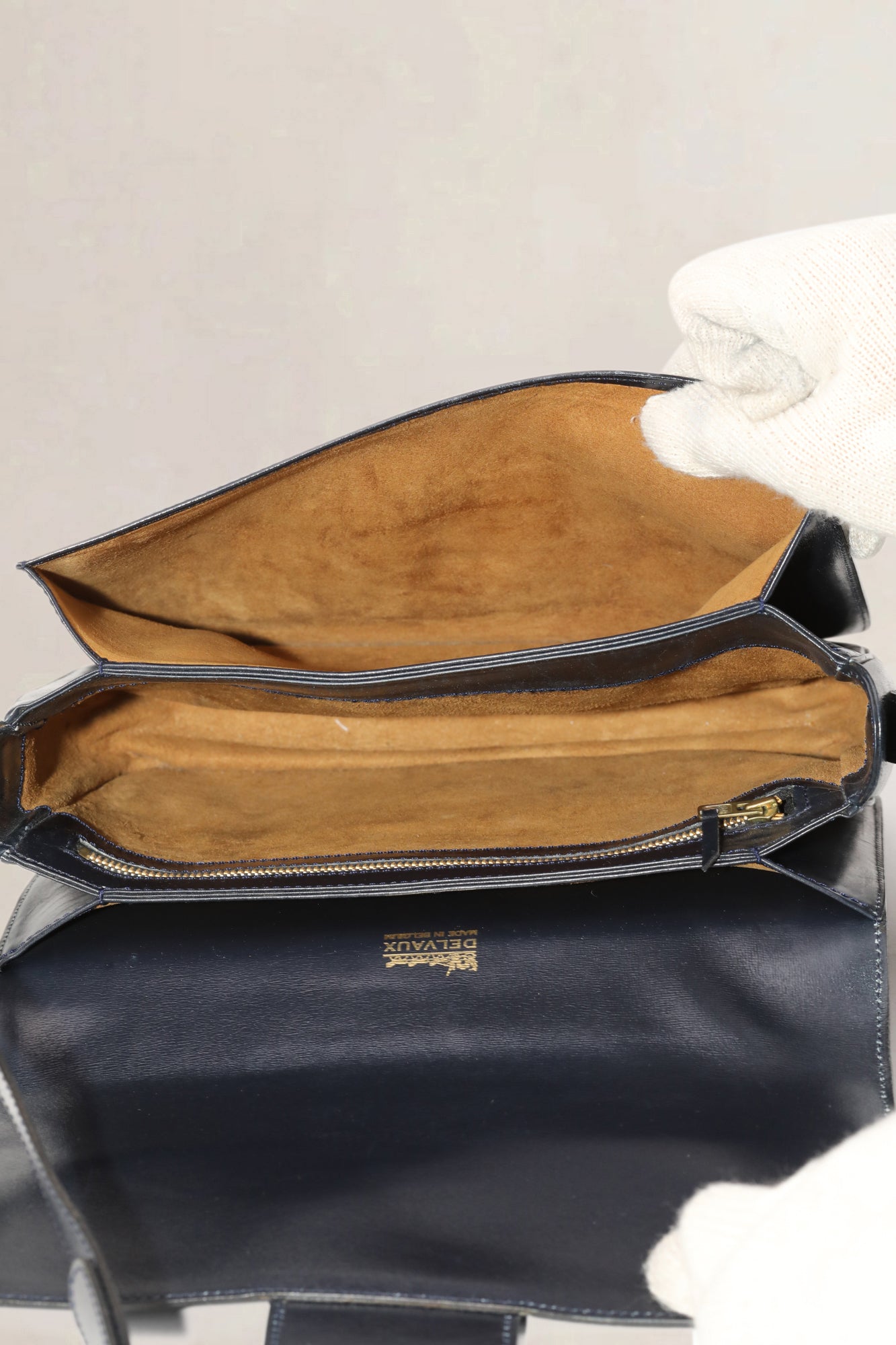 Delvaux Blauwe Bourgogne Crossbody Tas