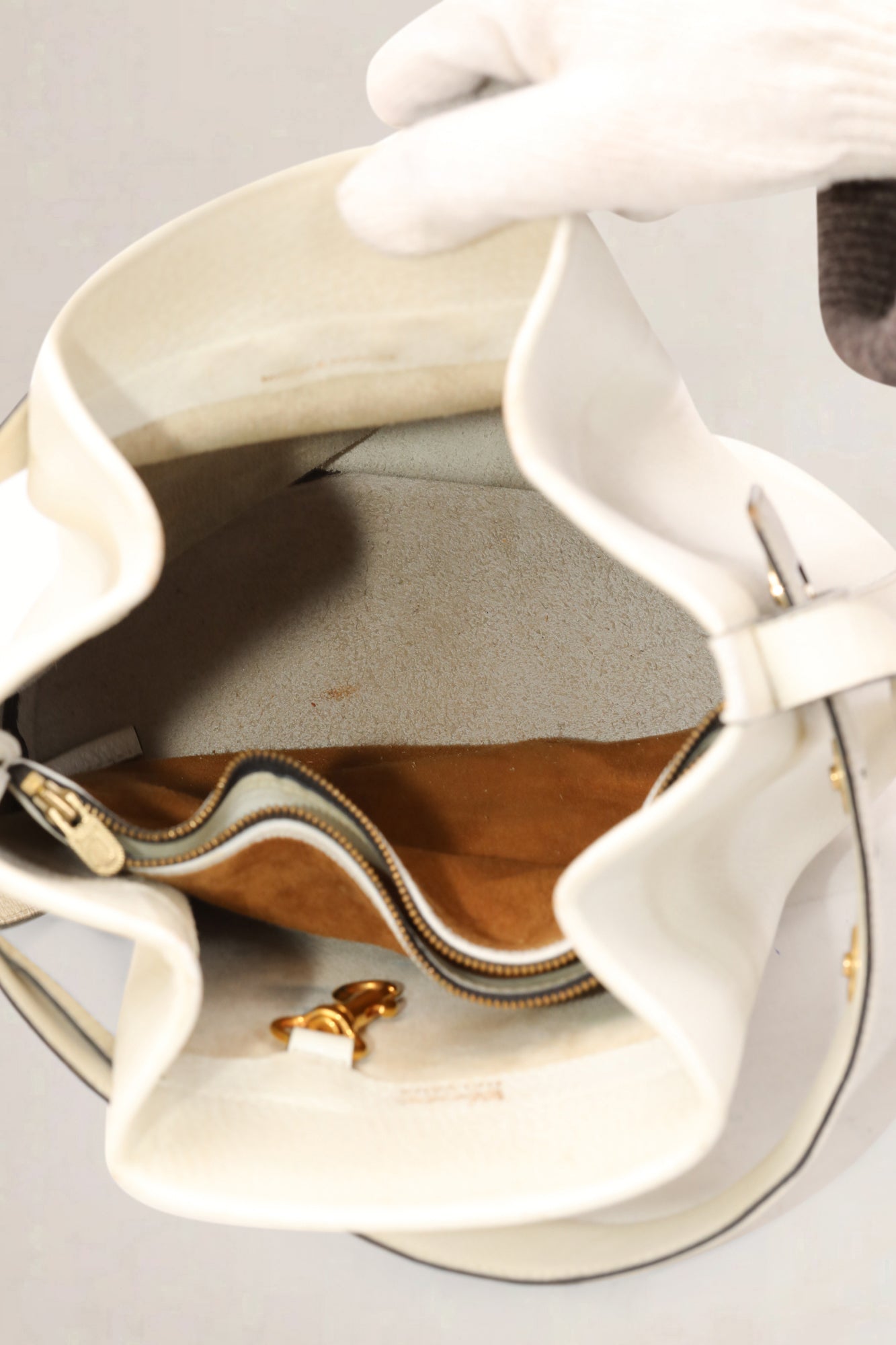 White Calicot PM Crossbody Bag