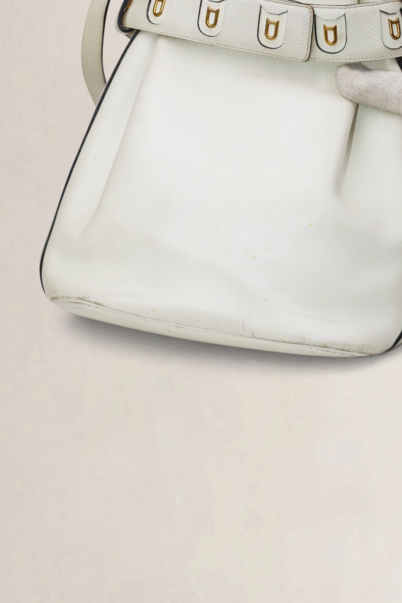 White Calicot PM Crossbody Bag
