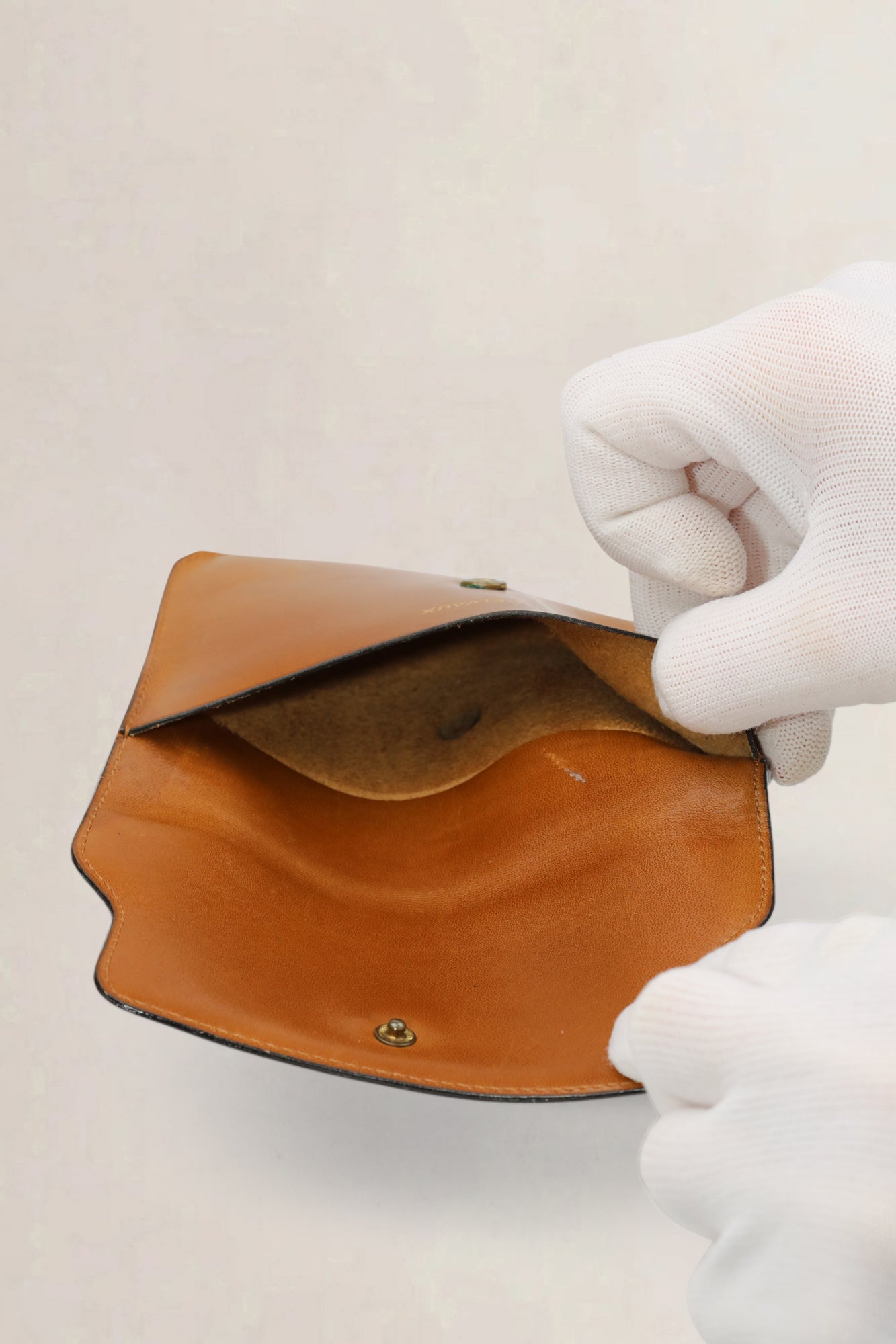 Delvaux Camel leren portemonnee