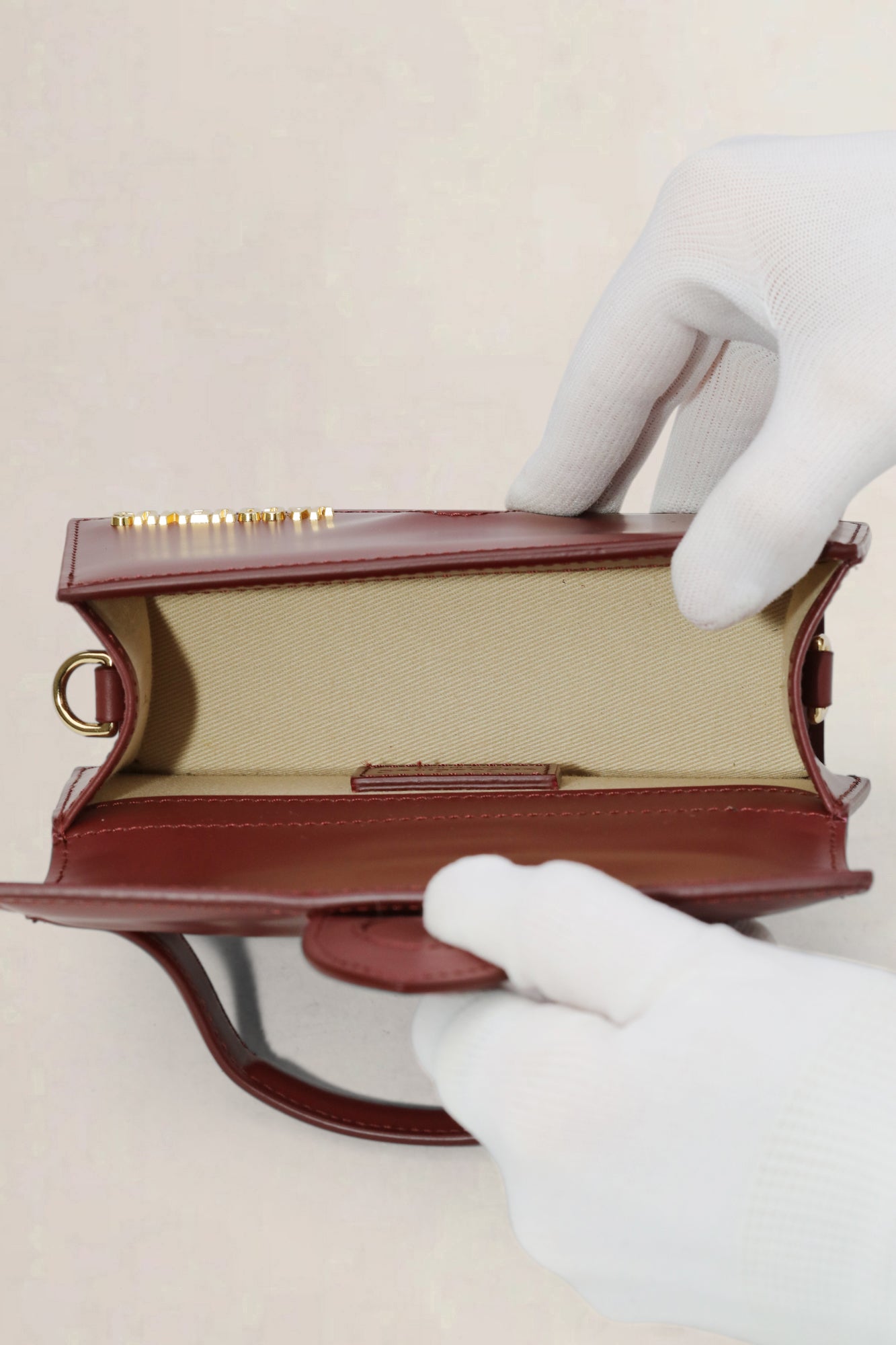 Jacquemus Bourgondische Le Bambino mini-crossbodytas