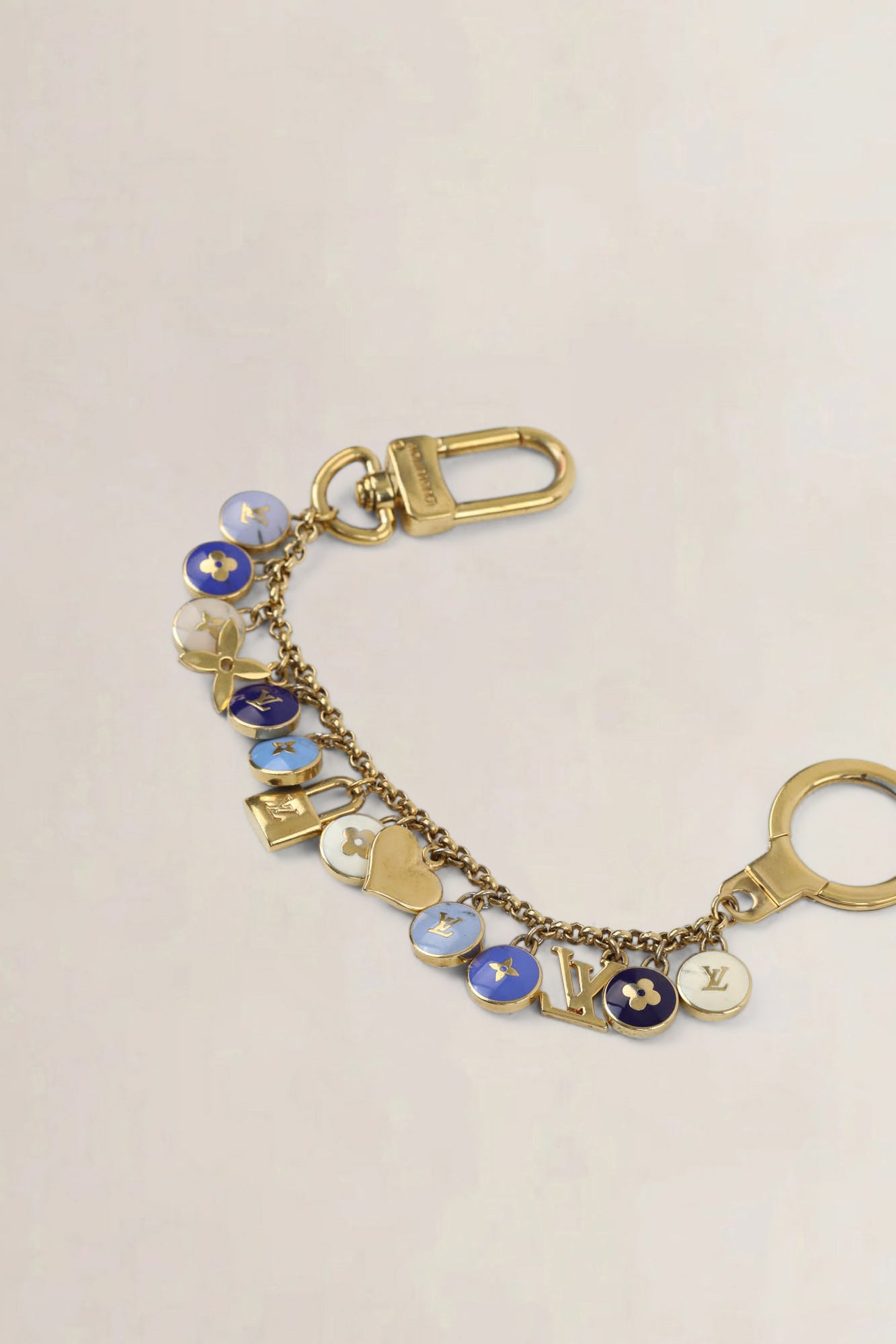 Louis Vuitton Blue Pastilles Key Bag Charm