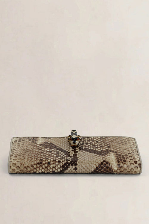 Gucci Python Continental Tiger Head Wallet