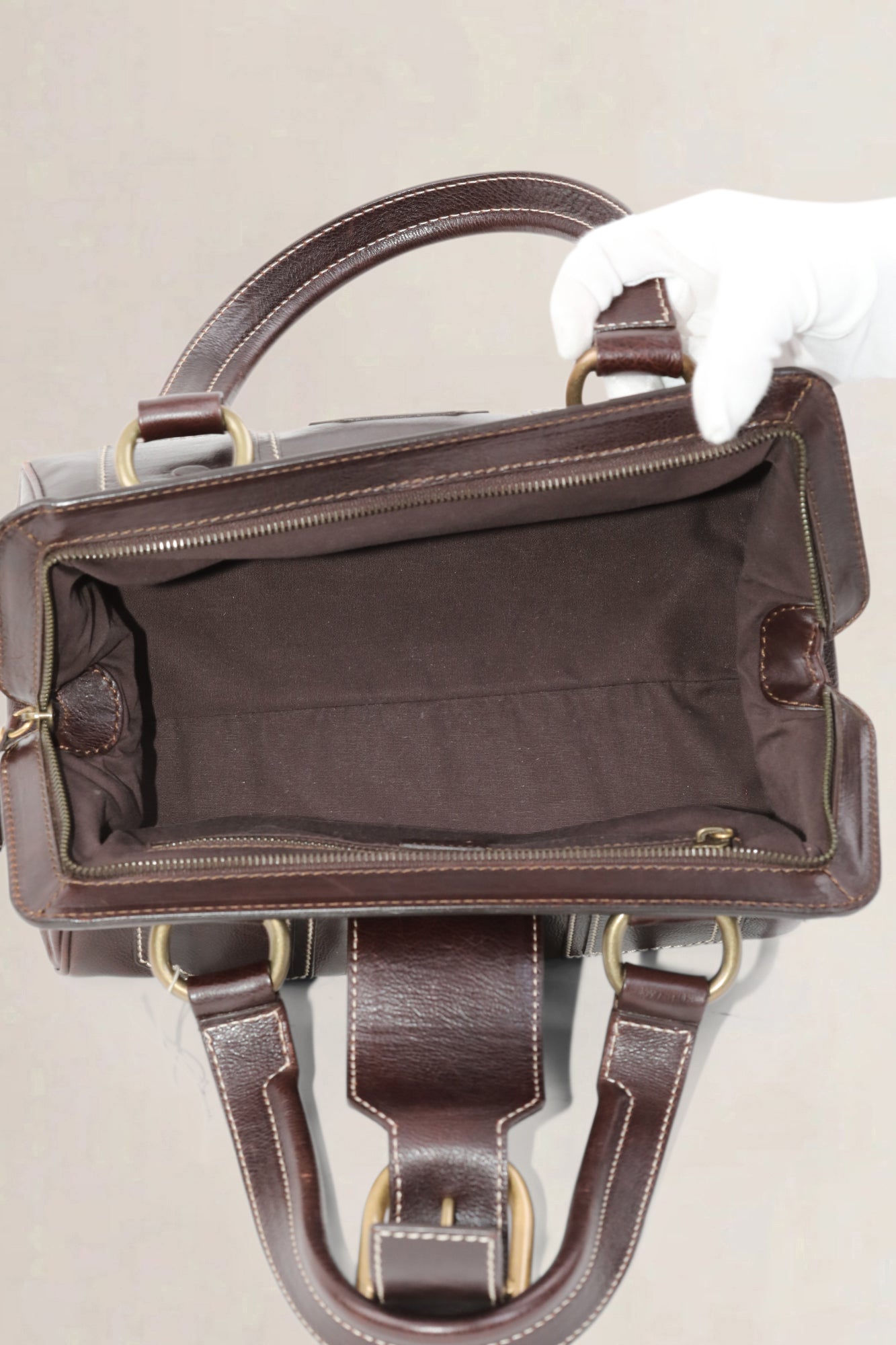 Céline Brown Ella Frame Vintage Schoudertas