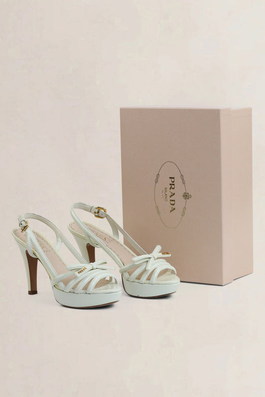 White Patent Leather Sandals