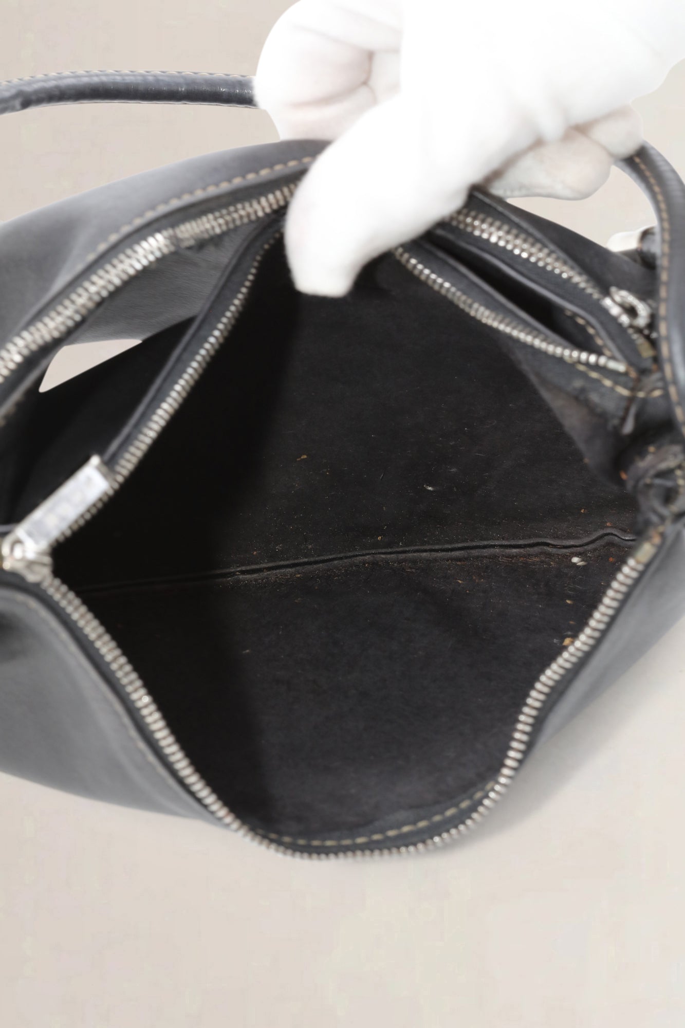 Deux De Delvaux Black Leather Shoulder Bag