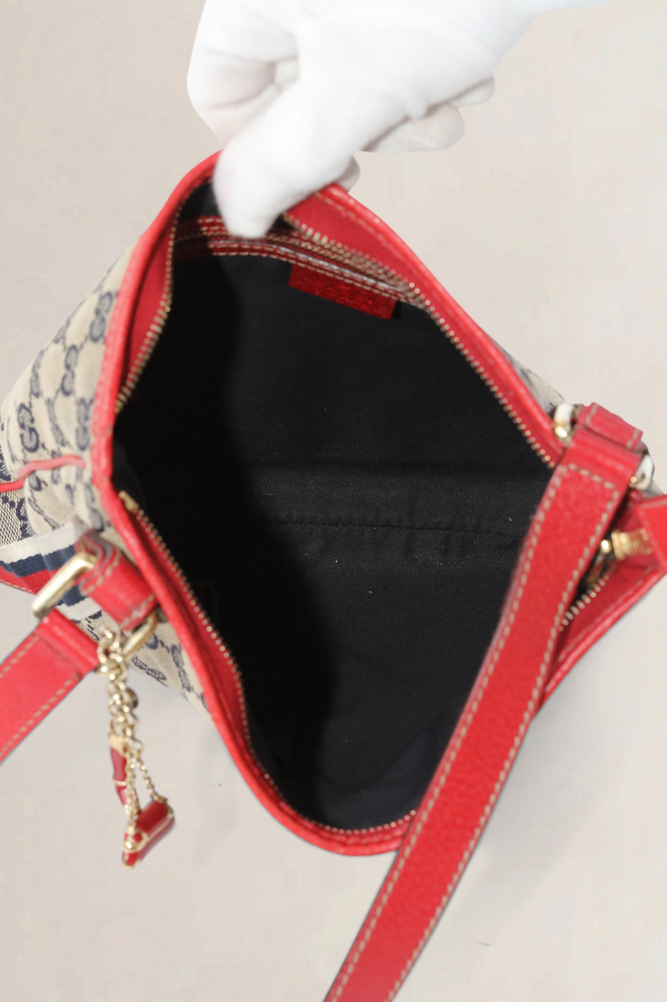 Red Monogram Jolicoeur Messenger Crossbody Bag